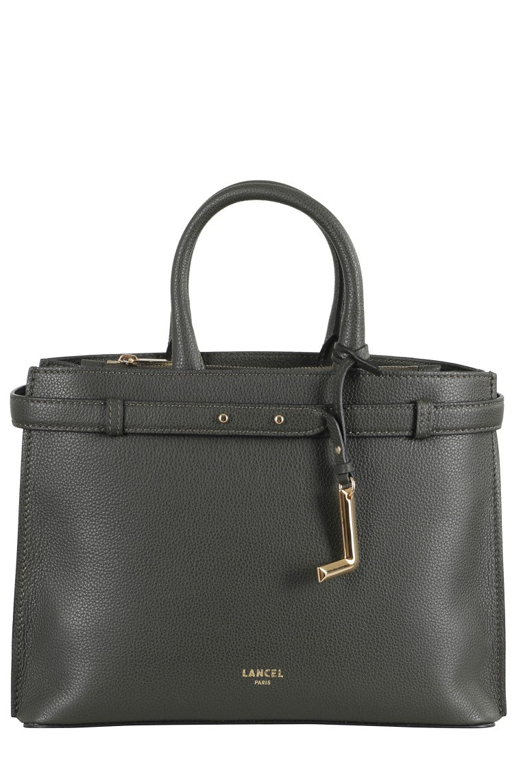 Lancel Textured Leather Structured Handbag
