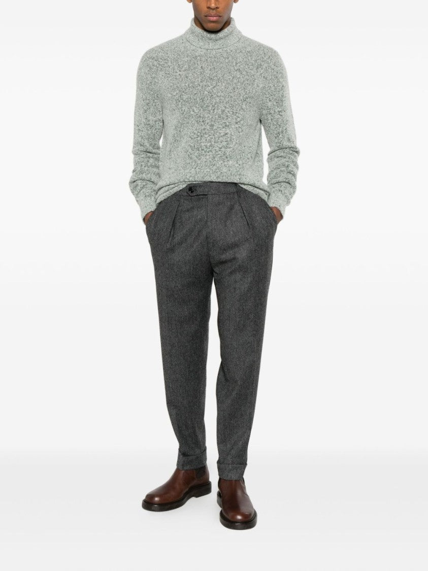 Scaglione Textured High-Neck Sweater