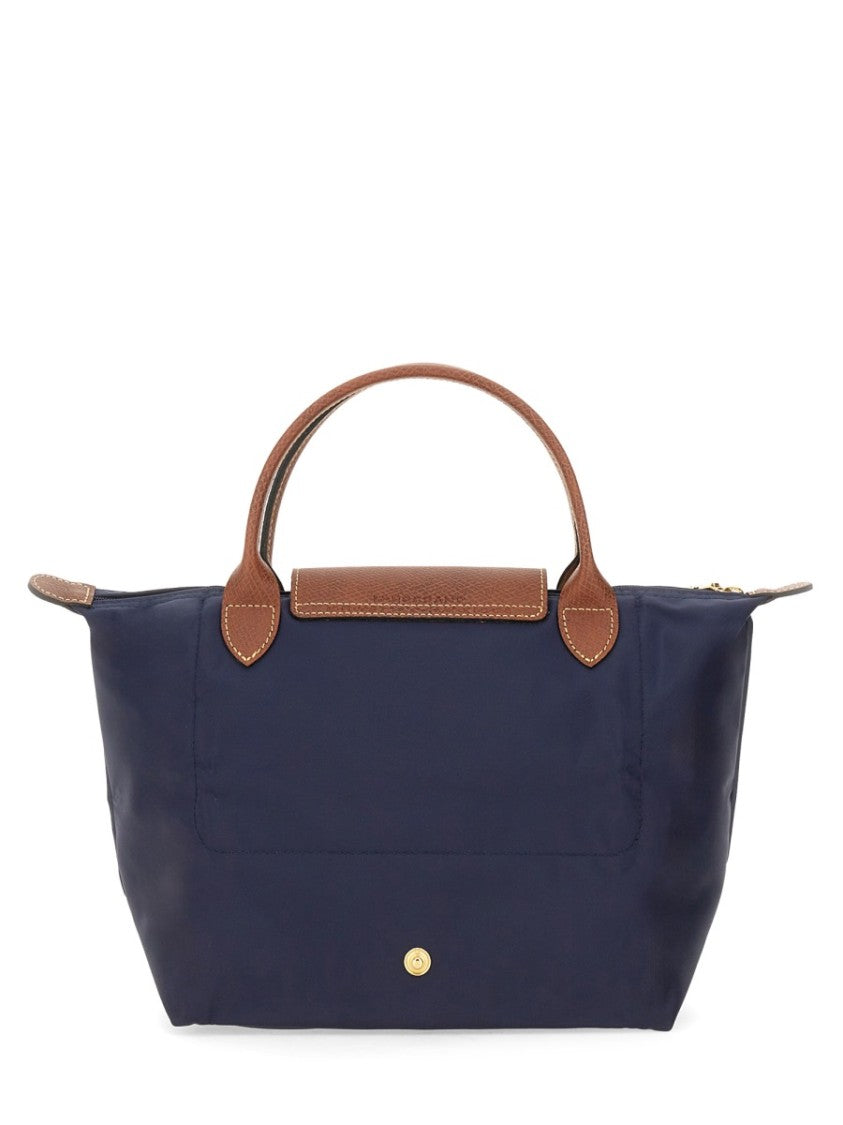 Longchamp Structured Small Tote With Leather Accents