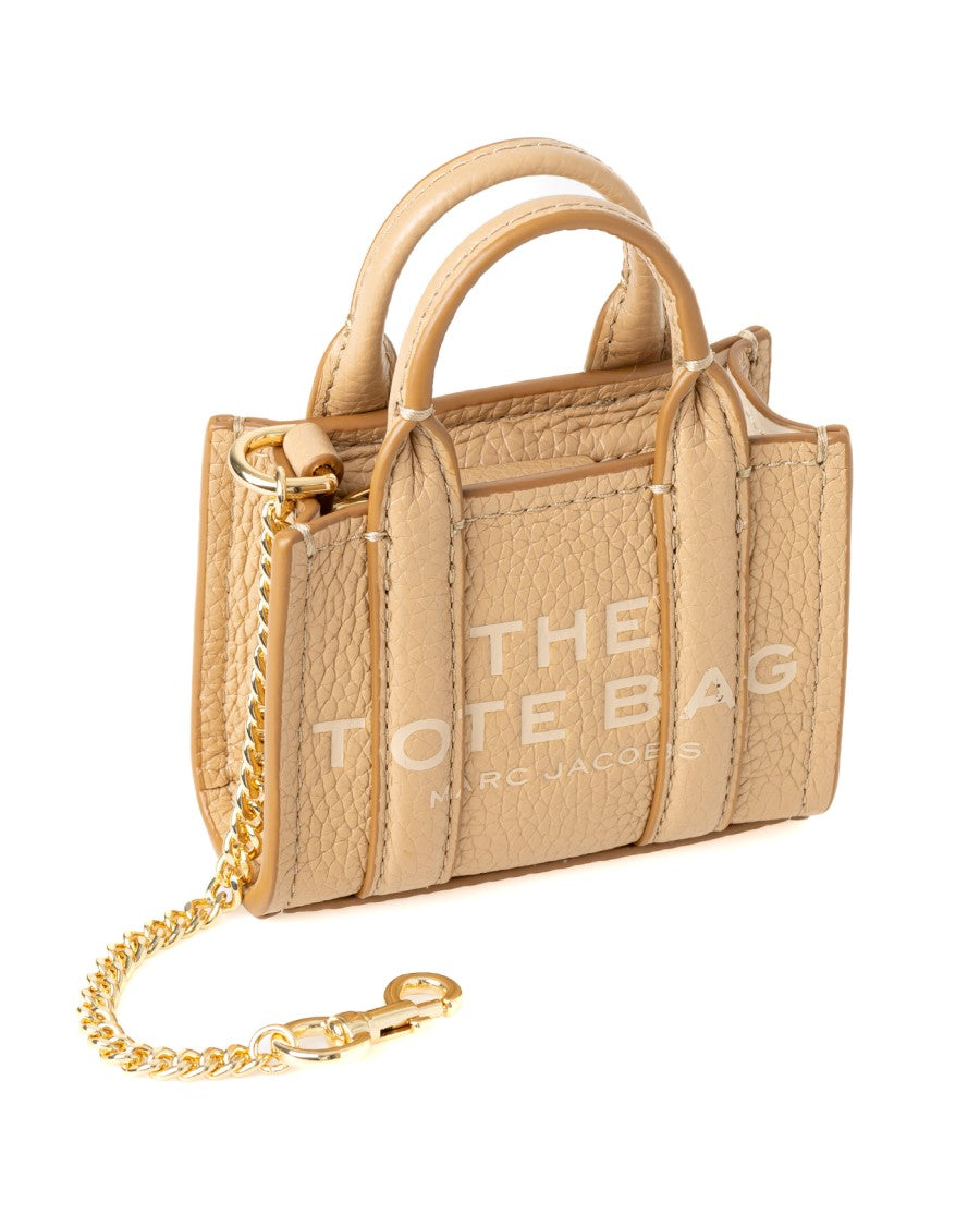 Marc Jacobs Nano Leather Charm With Iconic Branding