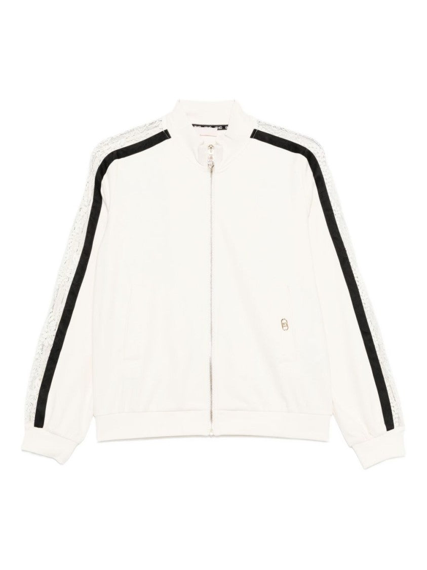 Liu Jo White Striped Long Sleeve Sweatshirt