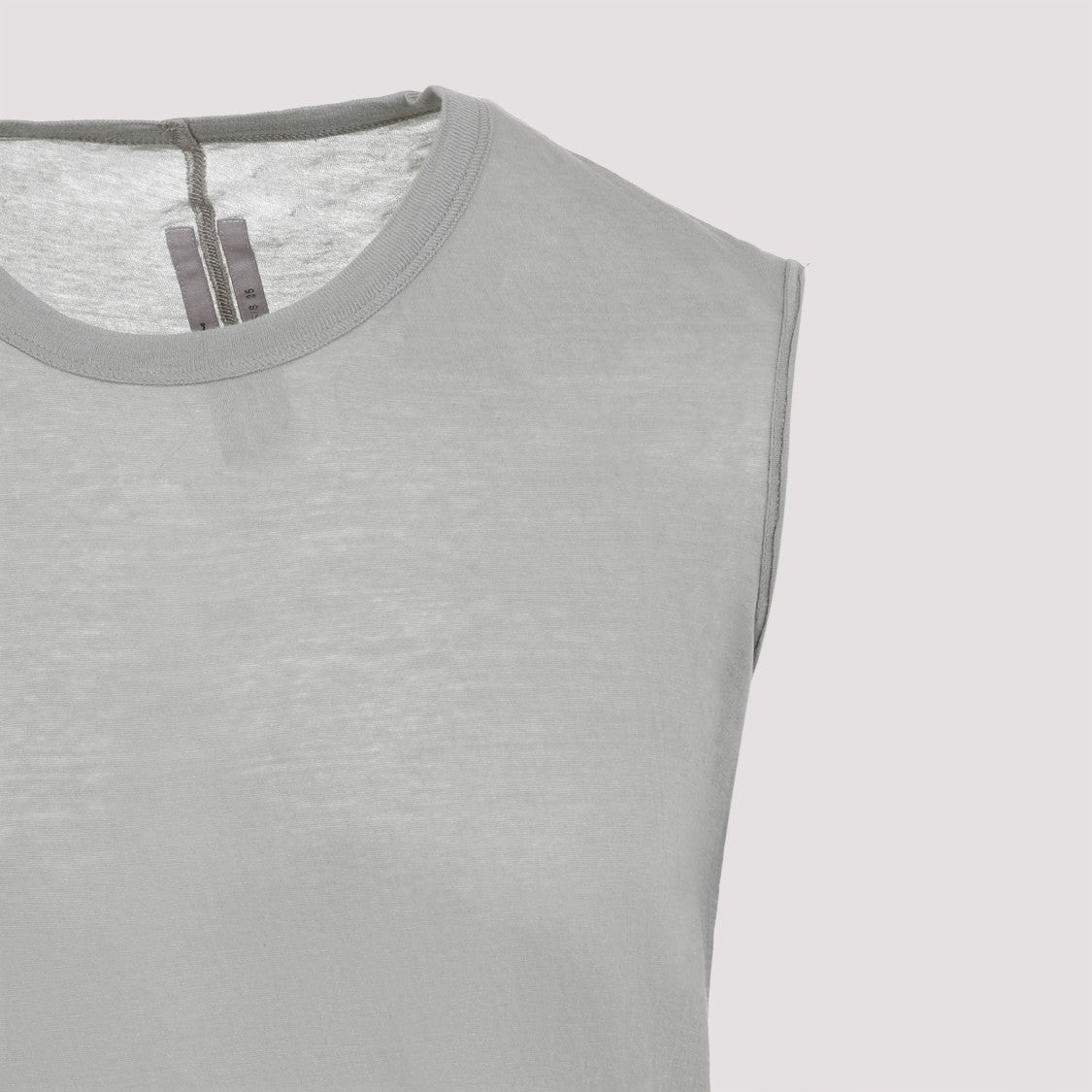 Rick Owens Sleeveless Green T-Shirt With Design