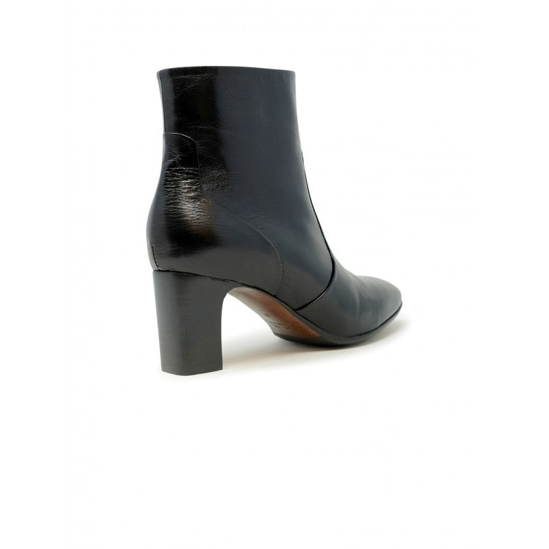 Mara Bini Black Leather Gina Ankle Boots