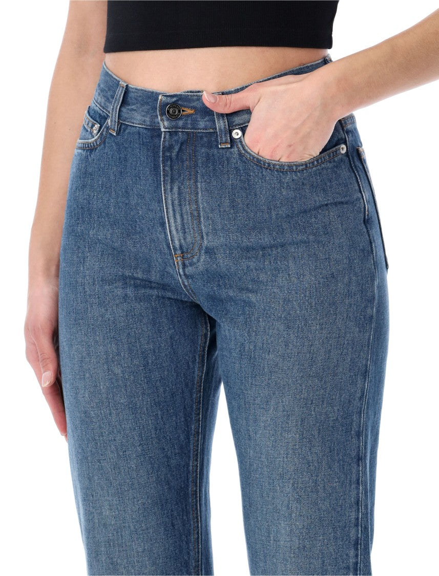 Givenchy Medium Blue Straight Fit Jeans With Structured Waist