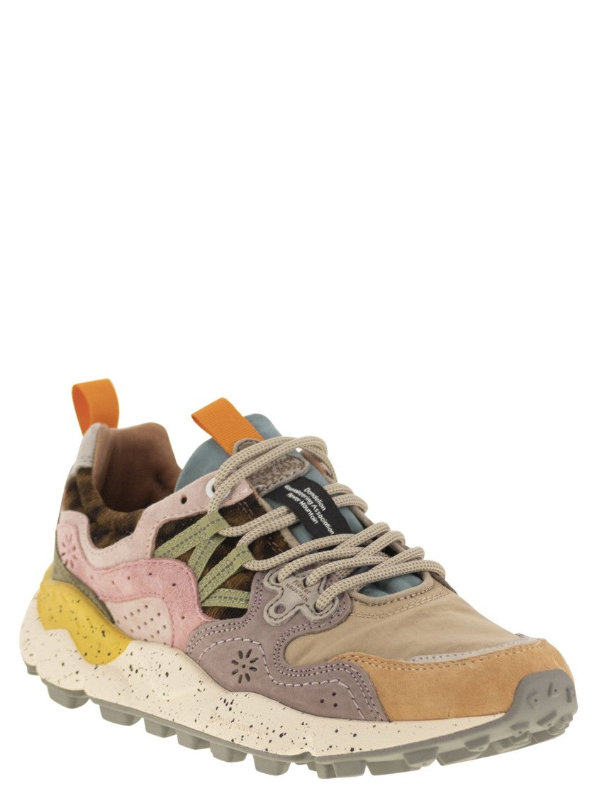 Flower Mountain Yamano 3 - Sneakers In Suede And Technical Fabric