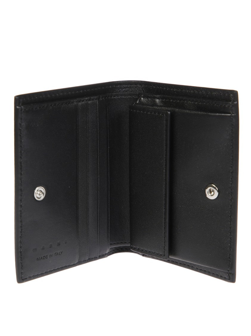 Marni Textured Wallet With Logo Detail