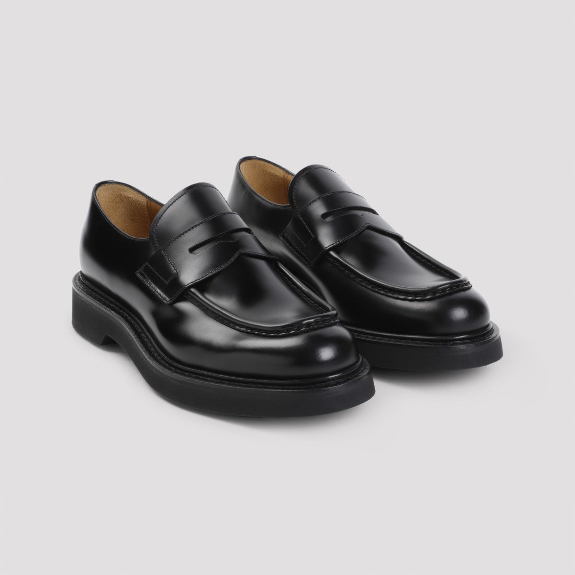 Church's Black Calf Leather Lynton Loafers