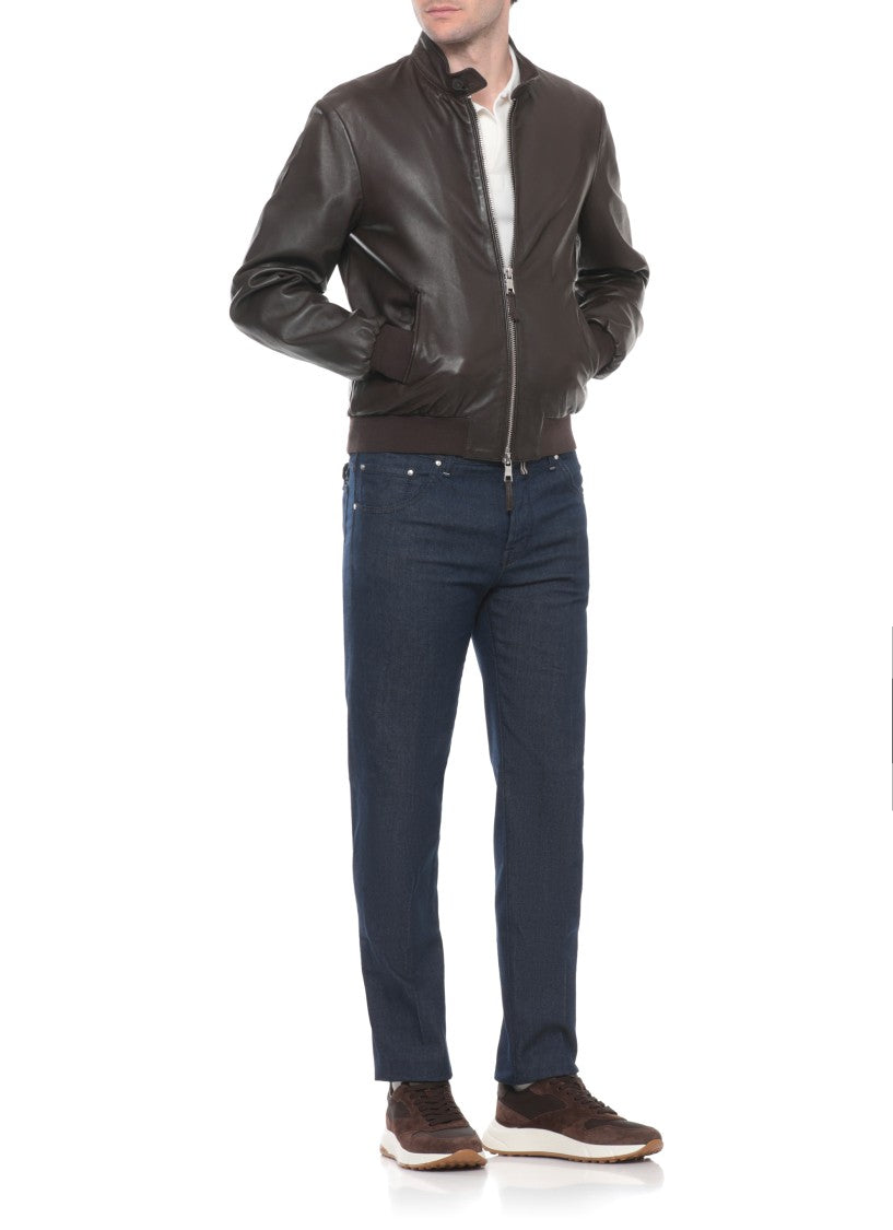 The Jack Leathers Brown Elvis Leather Jacket