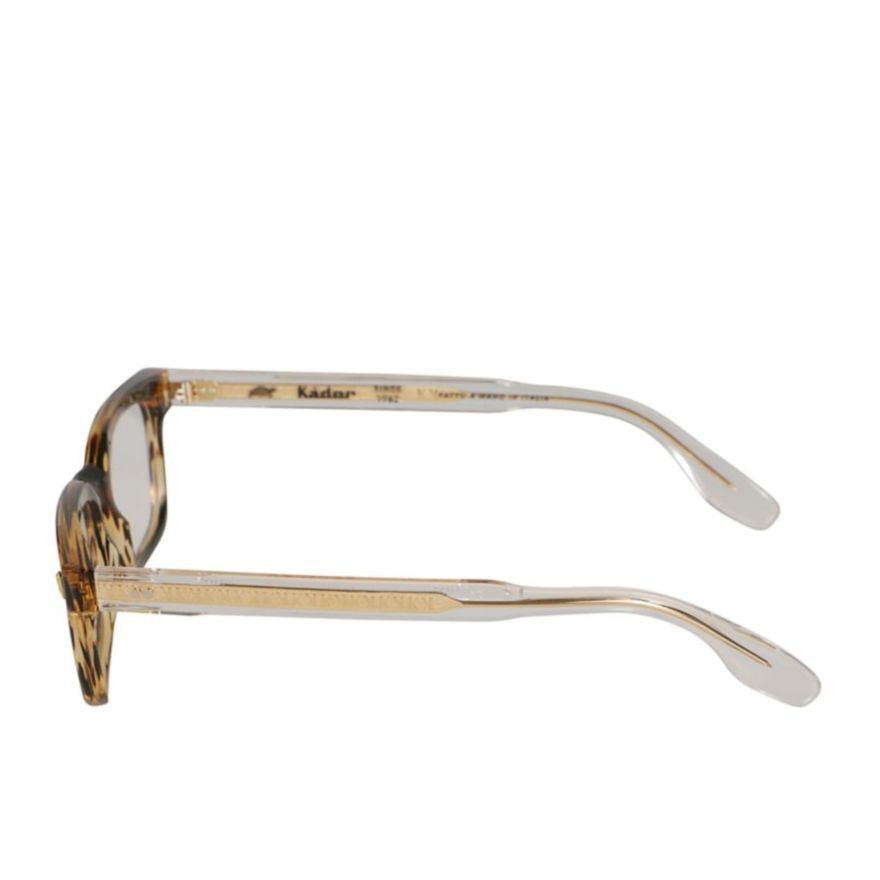 Kador Pekigno-53 Rectangular Tortoiseshell Sunglasses With Translucent Temples