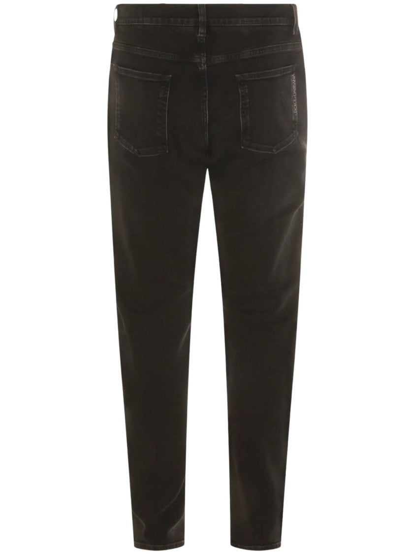 Dolce & Gabbana Slim Fit Casual Trousers With Five-Pocket Design