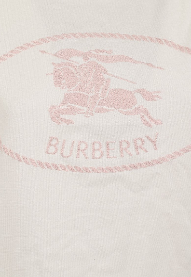 Burberry Milk White Frankie Ks Knight Stamp Cotton T-Shirt