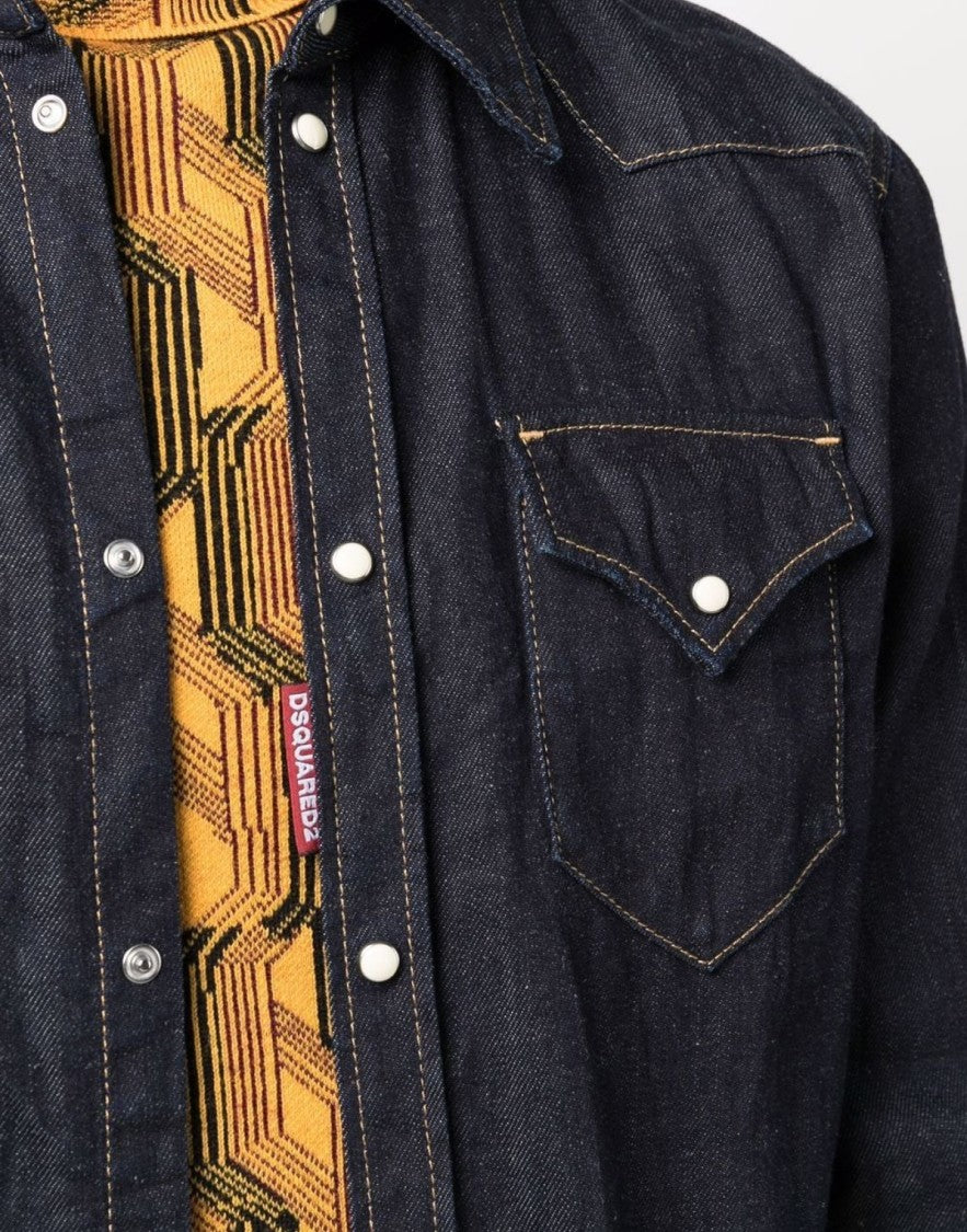Dsquared2 Hemp Western Denim Shirt