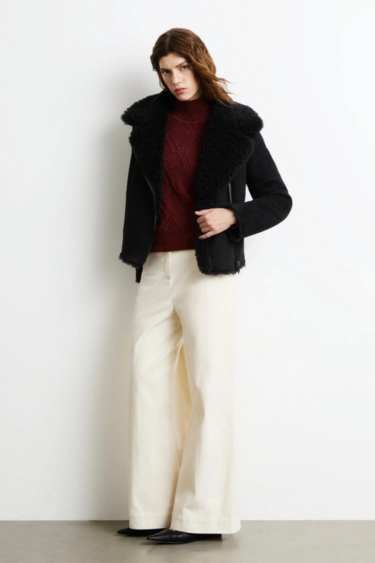 Rrd Black Asymmetric-Zip Biker Jacket