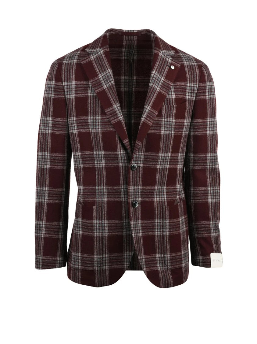 L.B.M. 1911 Wool Cashmere Blend Jacket With Rounded Silhouette And Notch Lapels
