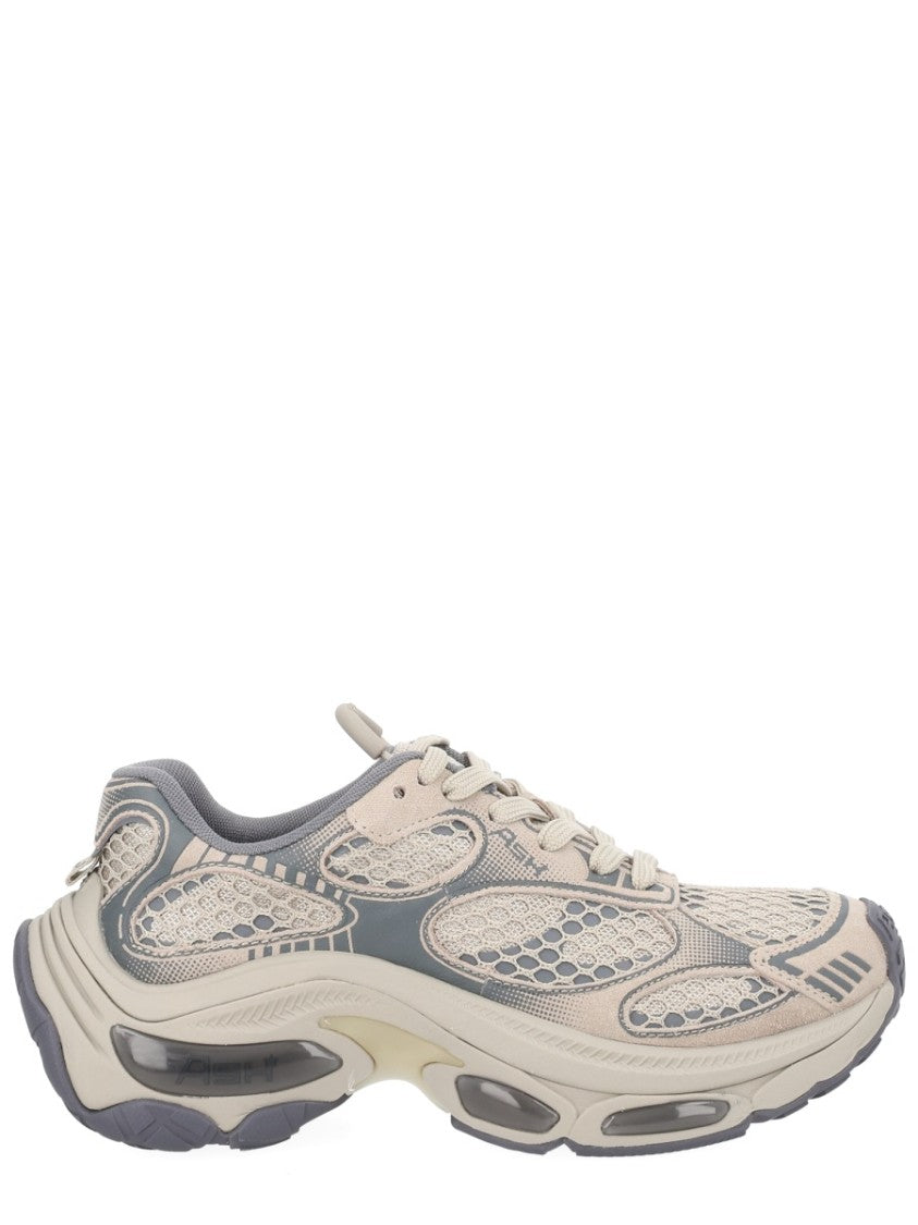 Ash Dragon Breathable Mesh Layered Calfskin Sneakers