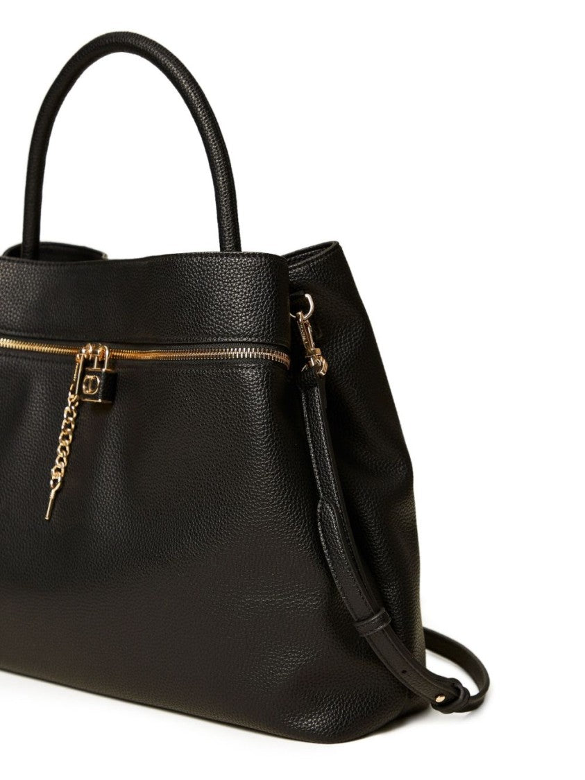 Twin-Set Structured Handbag With Gold-Tone Zipper