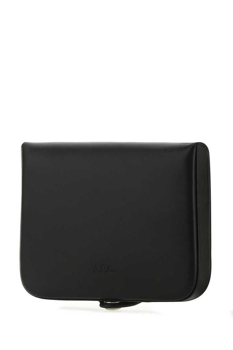 A.P.C. Black Leather Card Holder