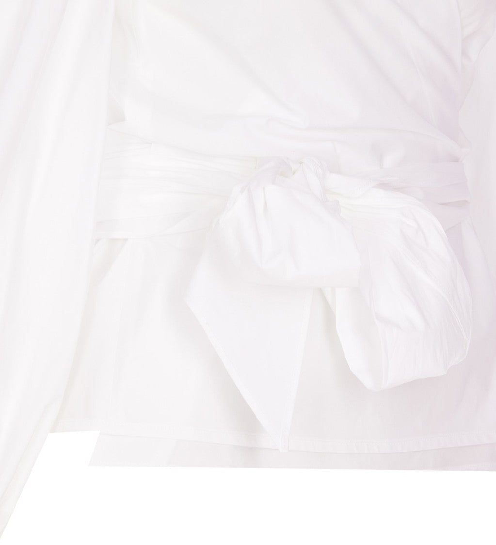 P.A.R.O.S.H. Wrap Design Blouse With Tie Detail