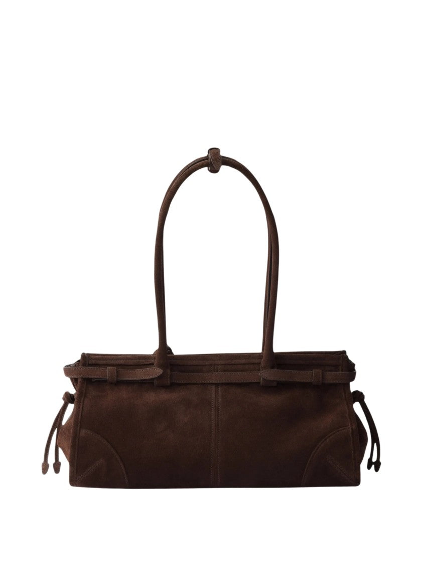 Prada Borsa Bonnie Medium Suede Shoulder Bag