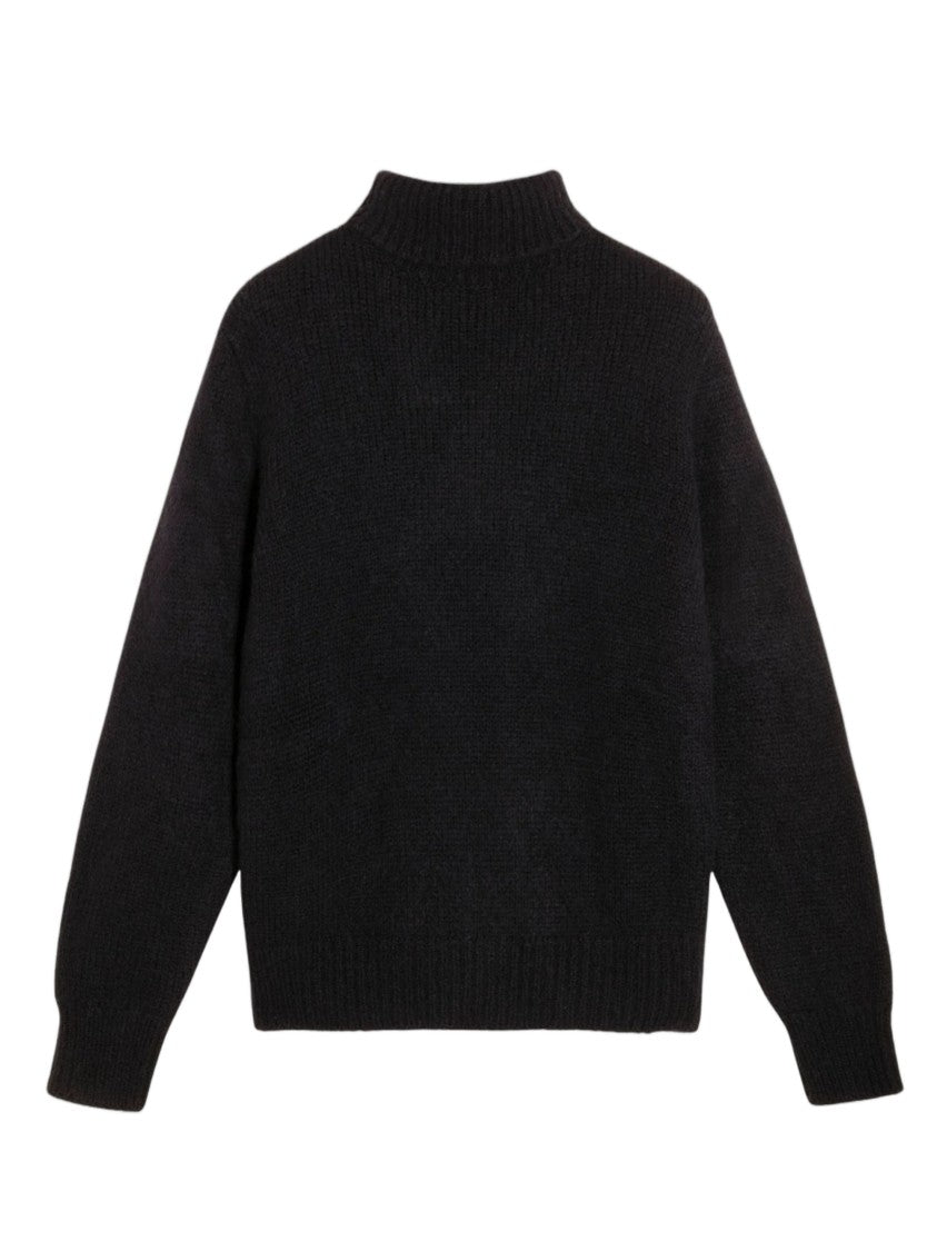 Doppiaa Blue Amintore Ribbed Knit Turtleneck