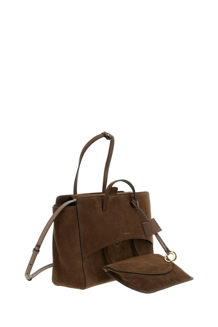 Hidesins Brown Flap L Suede Crossbody Bag