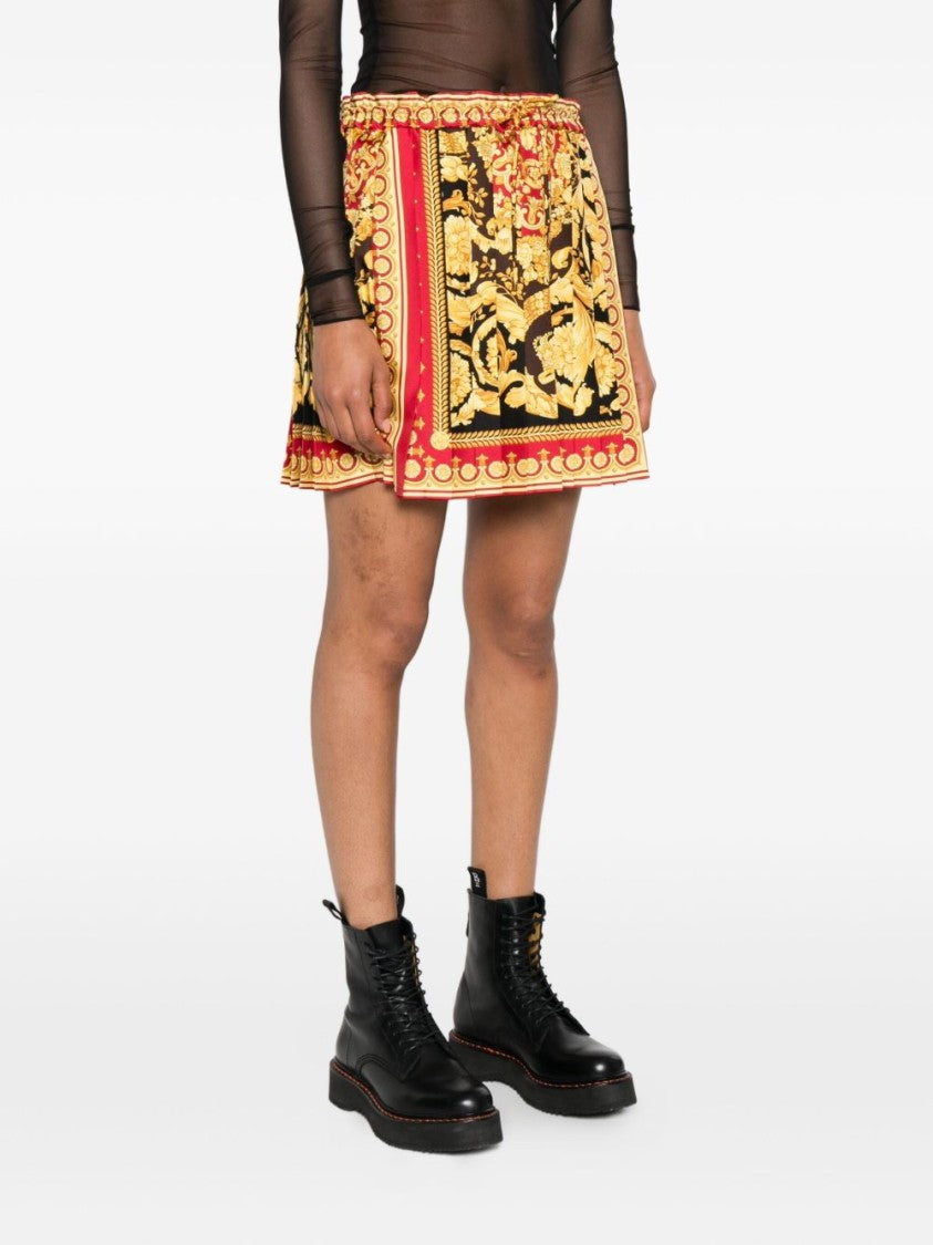 Versace Black High-Waisted Elasticated Drawstring Skirt
