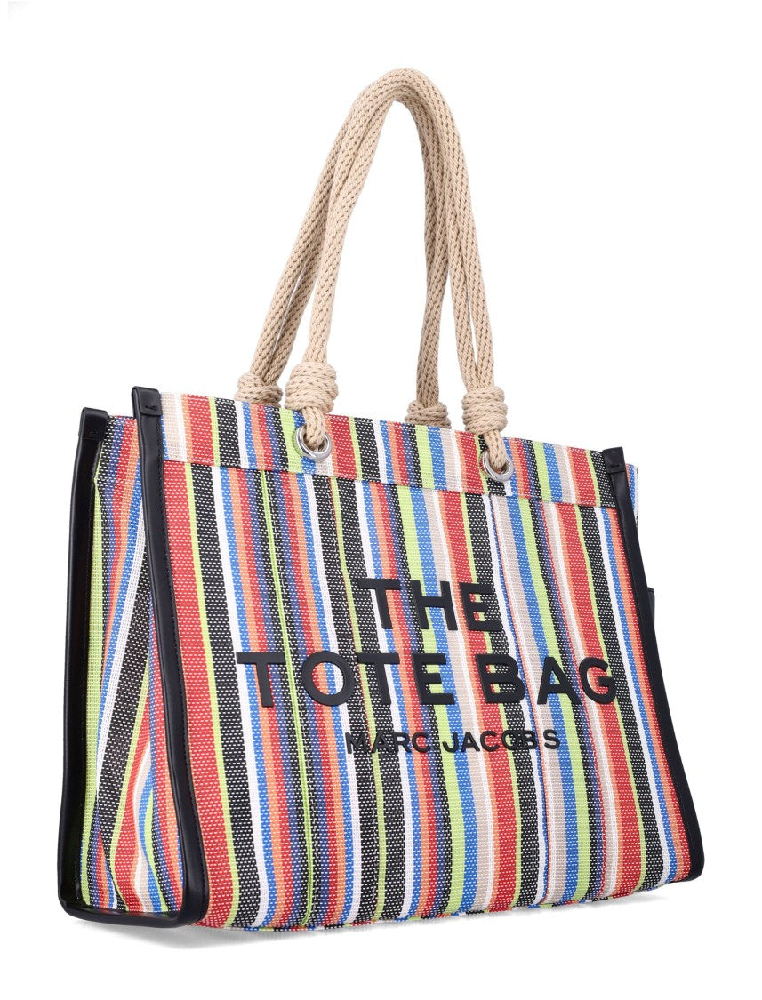 Marc Jacobs Striped Mesh Knotted Rope Shopper Tote