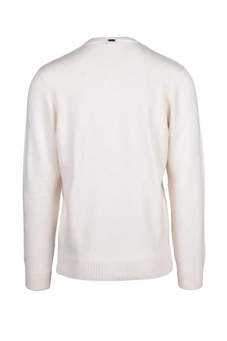 Herno Resort Crew Neck Cashmere Sweater - White