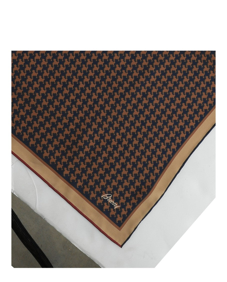 Brioni Houndstooth Pocket Square
