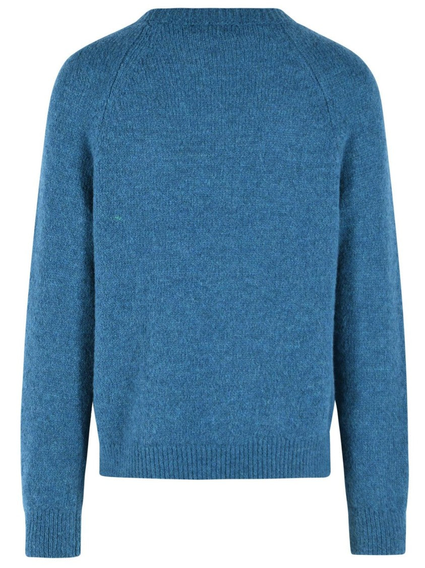 Dries Van Noten 'Melbourne' Blue Alpaca Blend Sweater