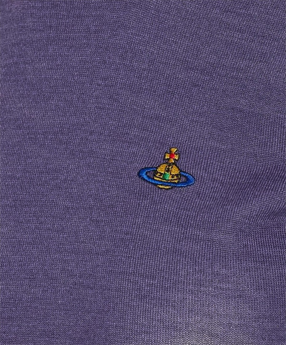 Vivienne Westwood Short-Sleeve Wool-Silk Blend Top With Round Neckline