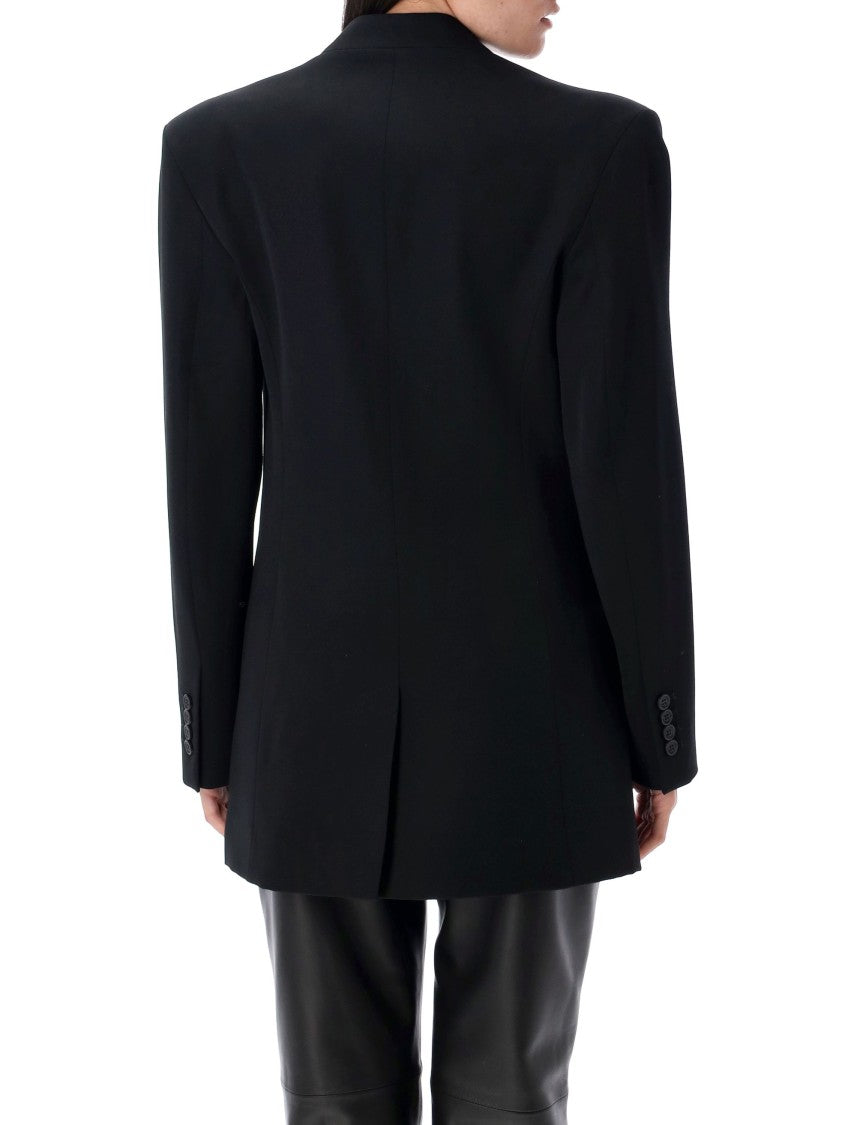 The Attico Tailored Black Blazer With V-Neckline