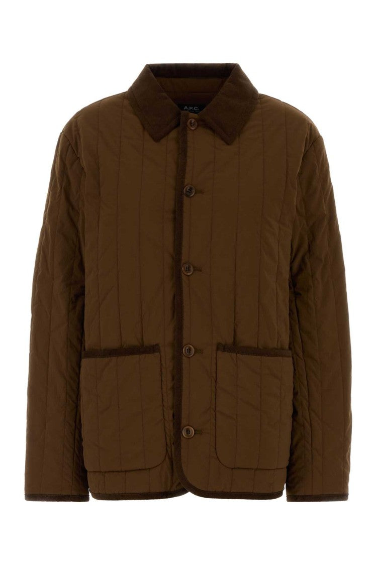 A.P.C. Brown Stretch Nylon Leone Jacket