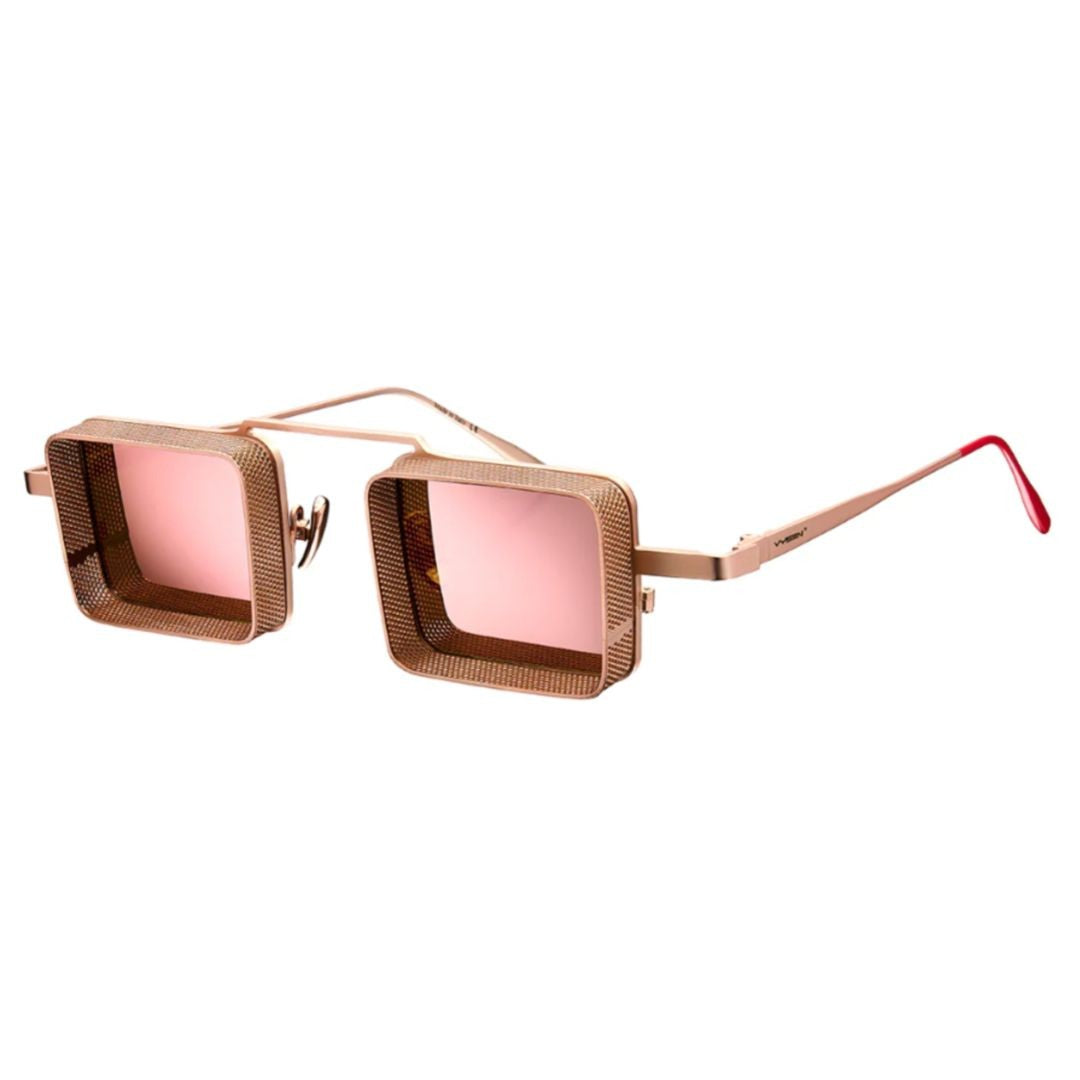 Vysen Leib Lb-4 Square-Frame Sunglasses With Textured Metallic Finish