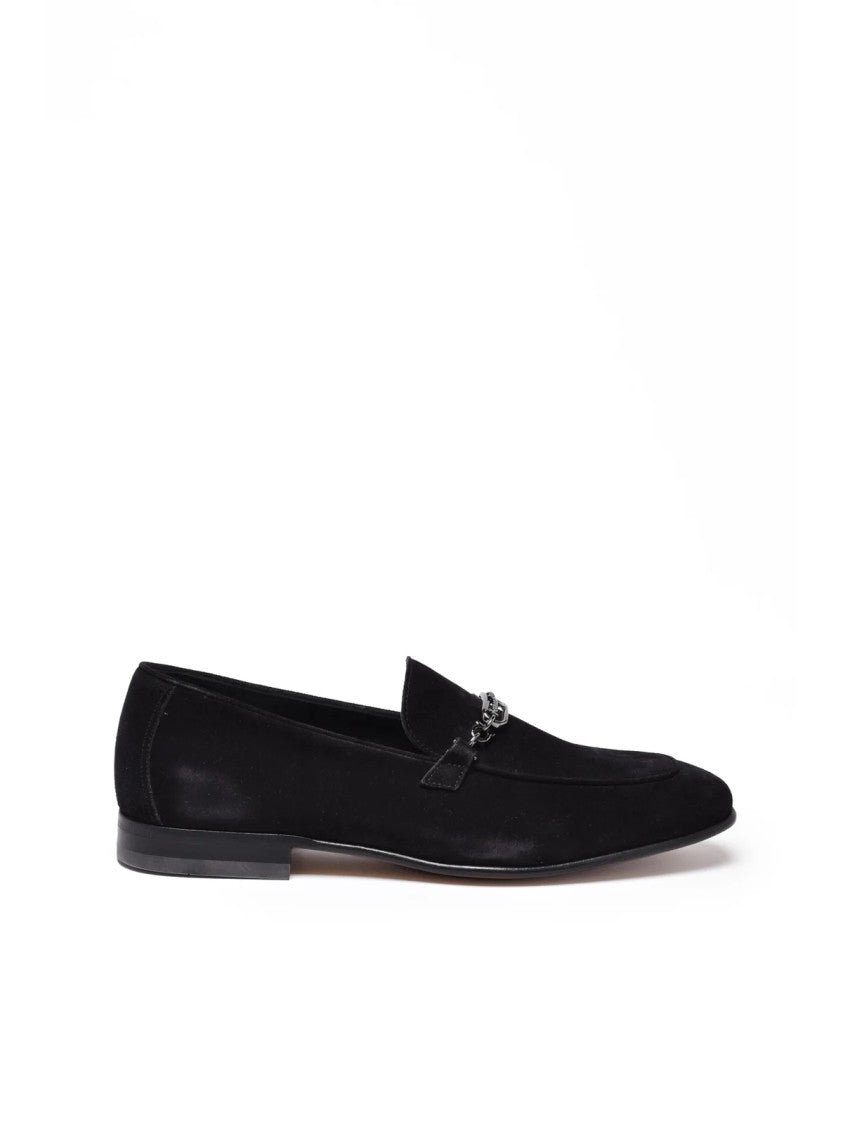 Salvatore Ferragamo Black Suede Luis Loafers