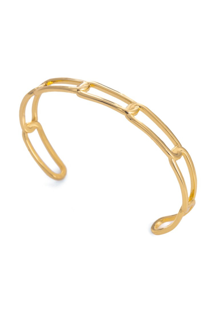 Federica Tosi Rigid Square 18K Gold Plated Brass Bracelet