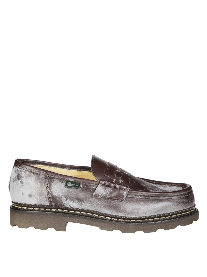 Paraboot Smooth Leather Moccasin With Hand-Stitched Detailing