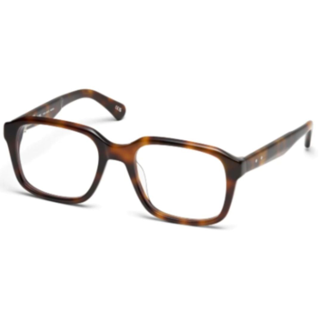 Peter And May Soleil Rectangular Tortoiseshell Pattern Eyeglasses With Polished Finish