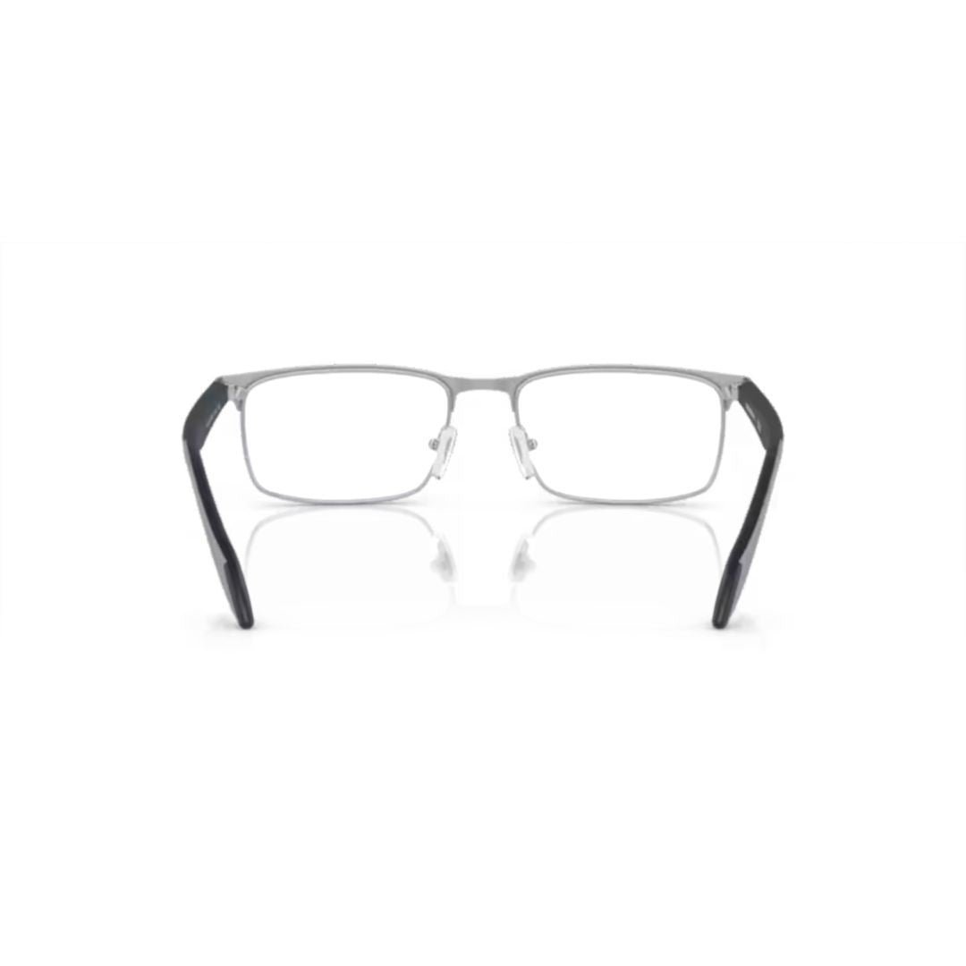 Emporio Armani 0Ea1149 Rectangular Metal Frame Sunglasses With Two-Tone Temples