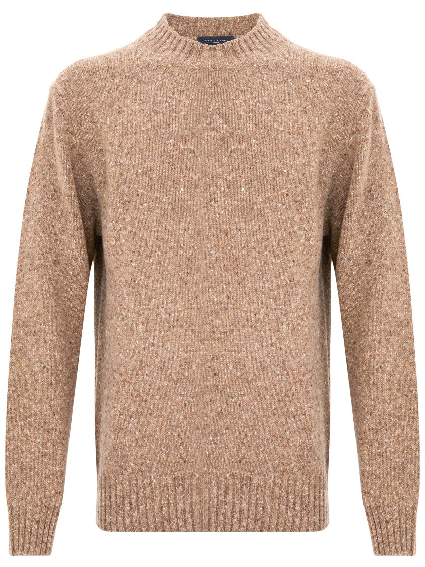 Daniele Fiesoli Altai Raised Collar Sweater In Soft Virgin Wool Blend
