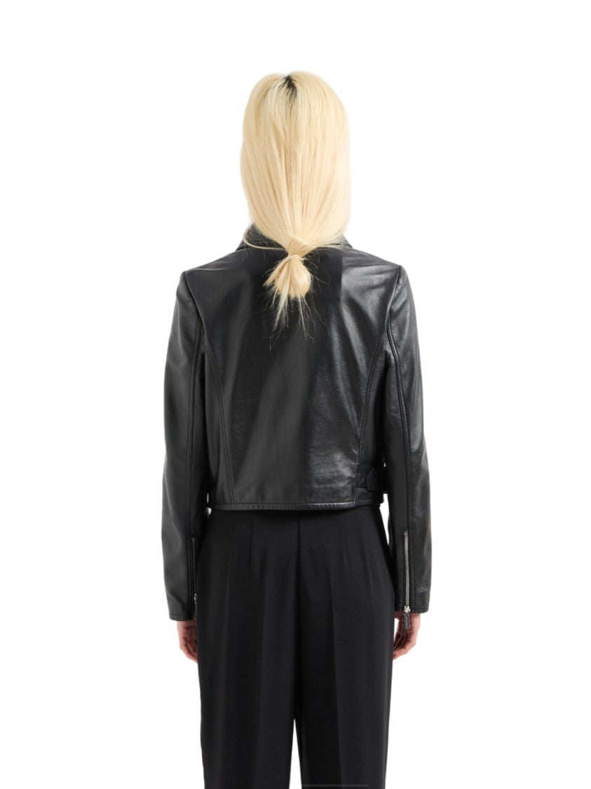 Armani Exchange Black Leather Jacket