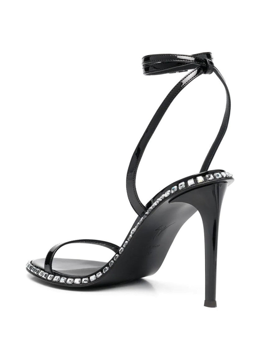 Giuseppe Zanotti Glossy High-Heeled Sandals With Embellished Sole