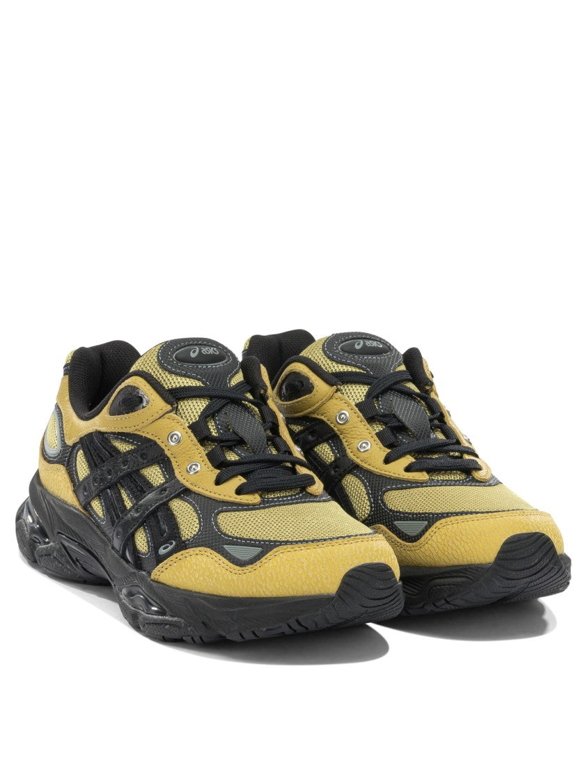 Asics Sporty Yellow And Black Sneakers With Textured Sole