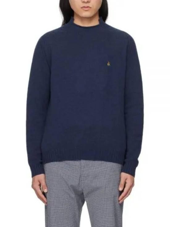 Vivienne Westwood Deep Navy Blue Wool-Cashmere Knit Sweater