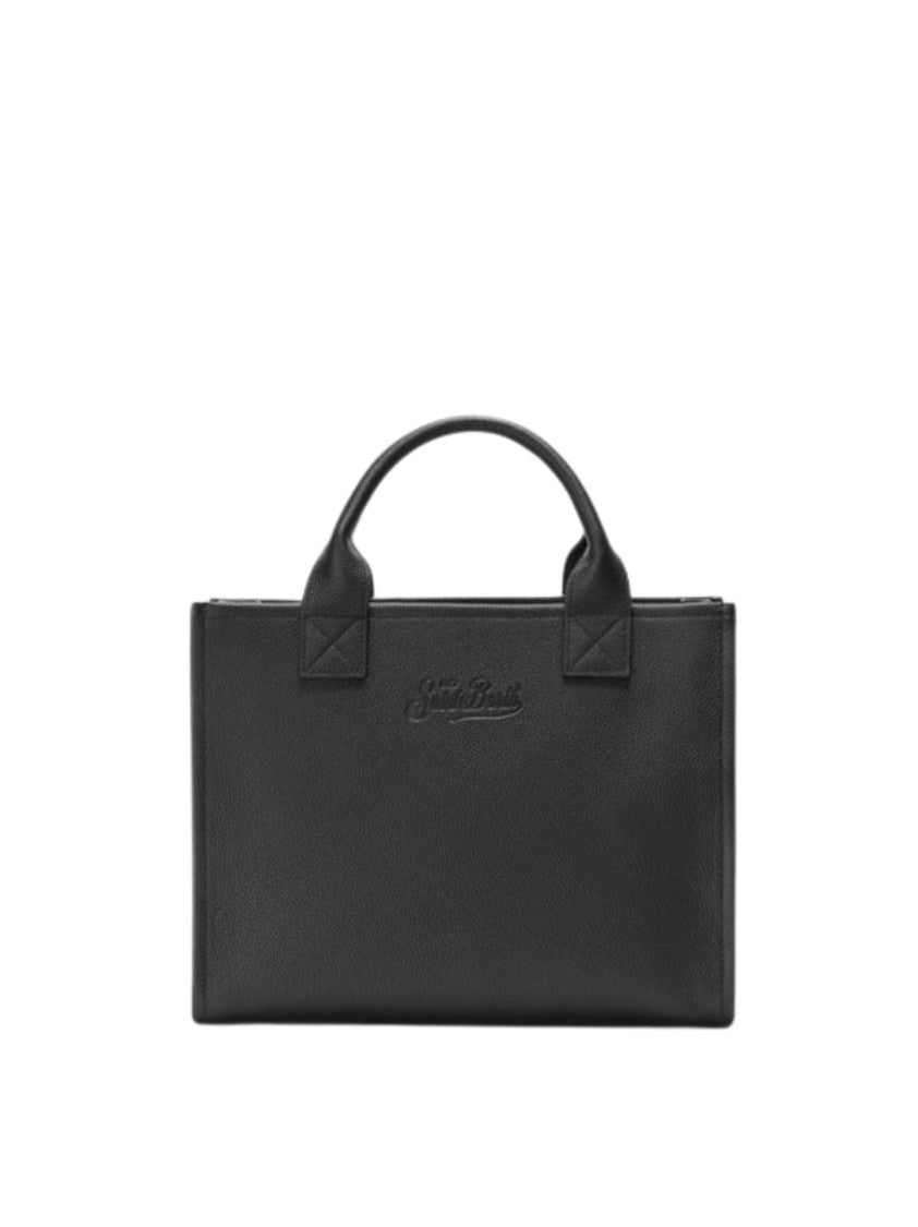 Mc2 Saint Barth Structured Handbag With Embossed Text