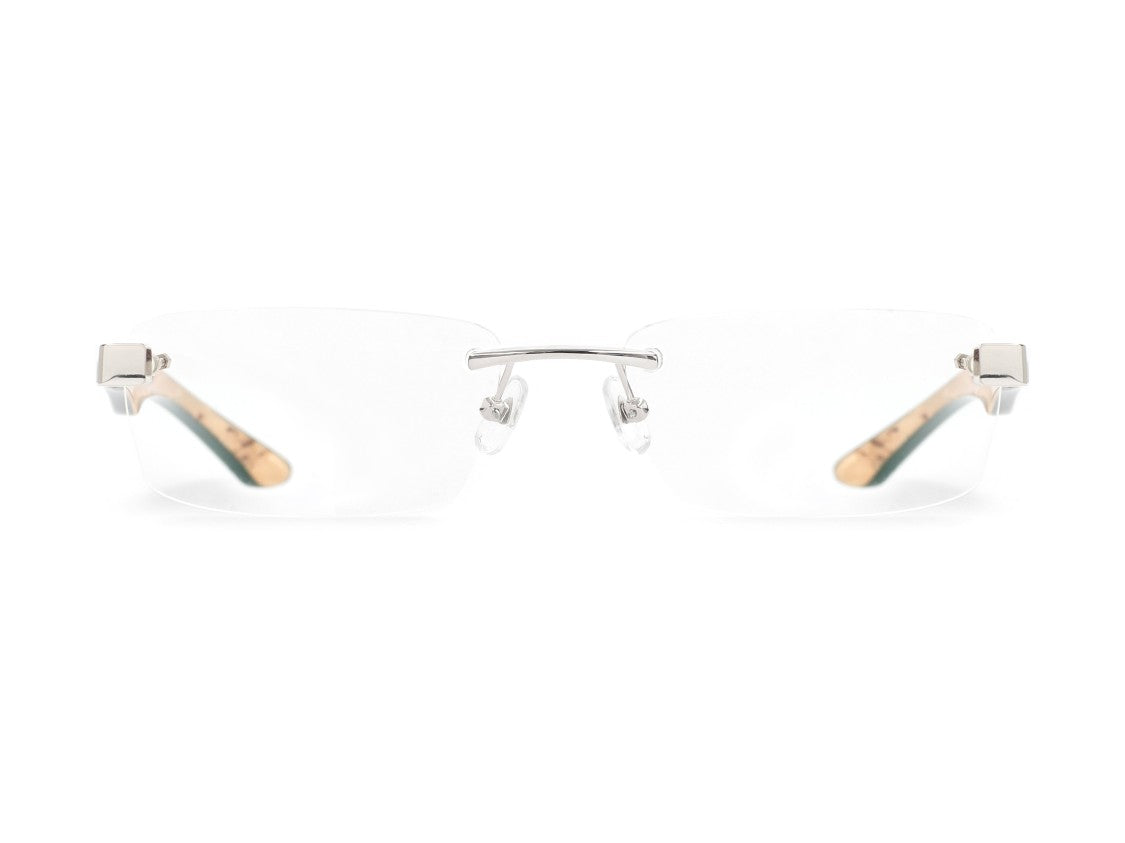 Maybach Turquoise The Artist Iii Wood Rimless Eyeglasses