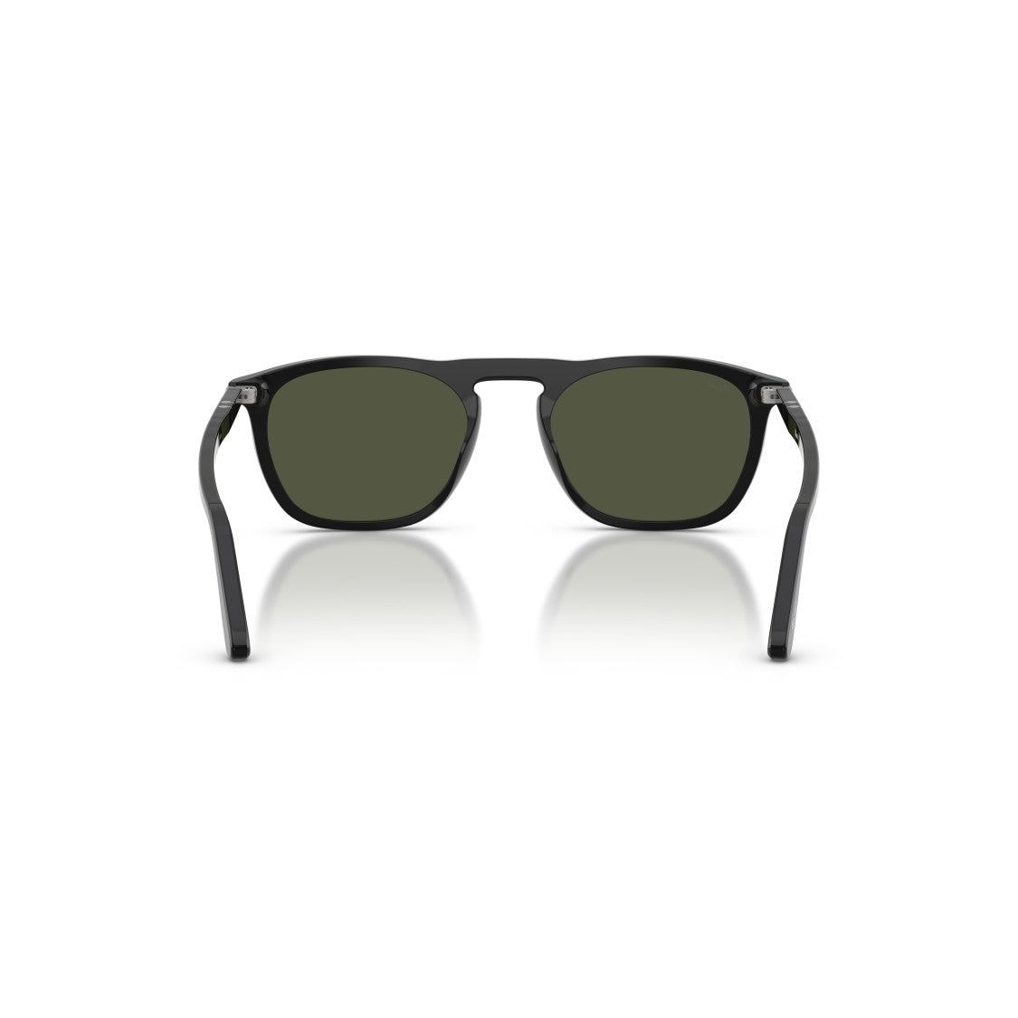 Persol 0Po3391s Classic Black Acetate Sunglasses With Dark Green Lenses