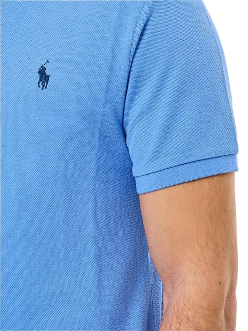 Polo Ralph Lauren Textured Piqué Knit Polo Shirt With Emblem