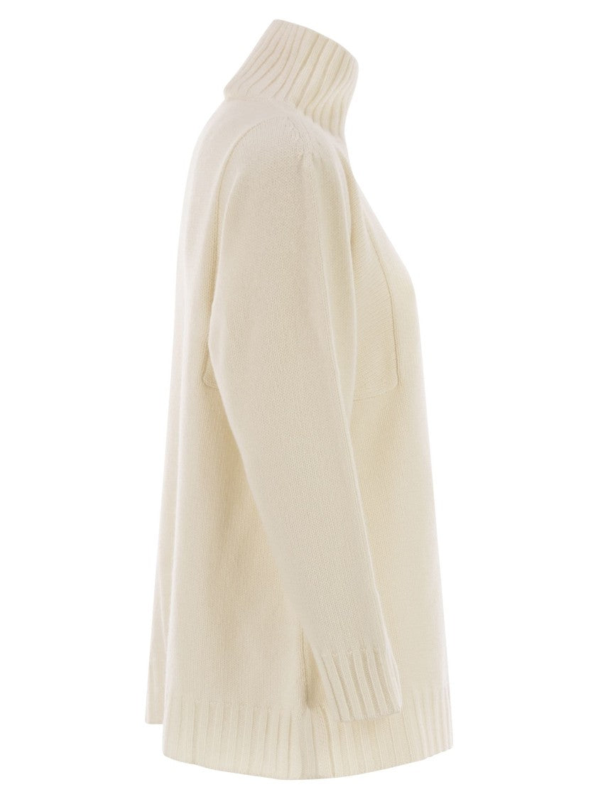 Max Mara Aceti Oversized Cashmere Turtleneck