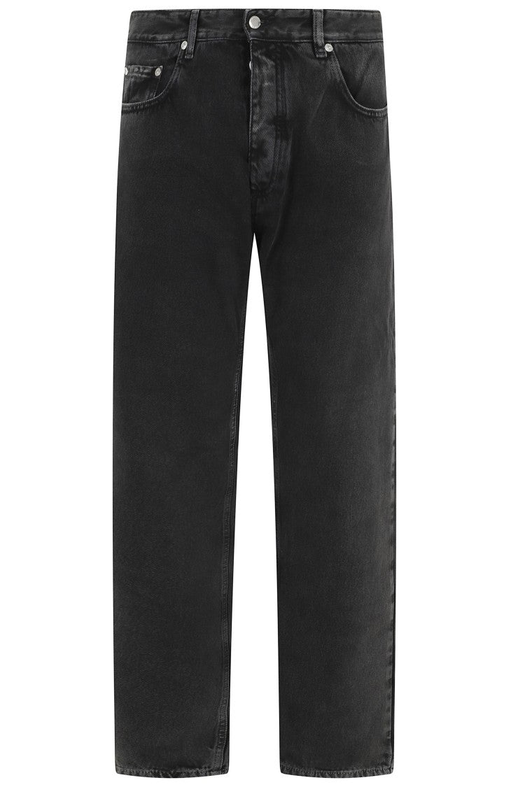 Icon Denim Black Kanye Five-Pocket Straight-Leg Jeans